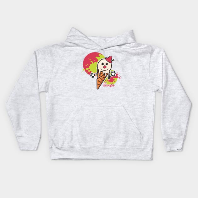 Pop Art for Kids | Scoops Kids Hoodie by Royal Mantle